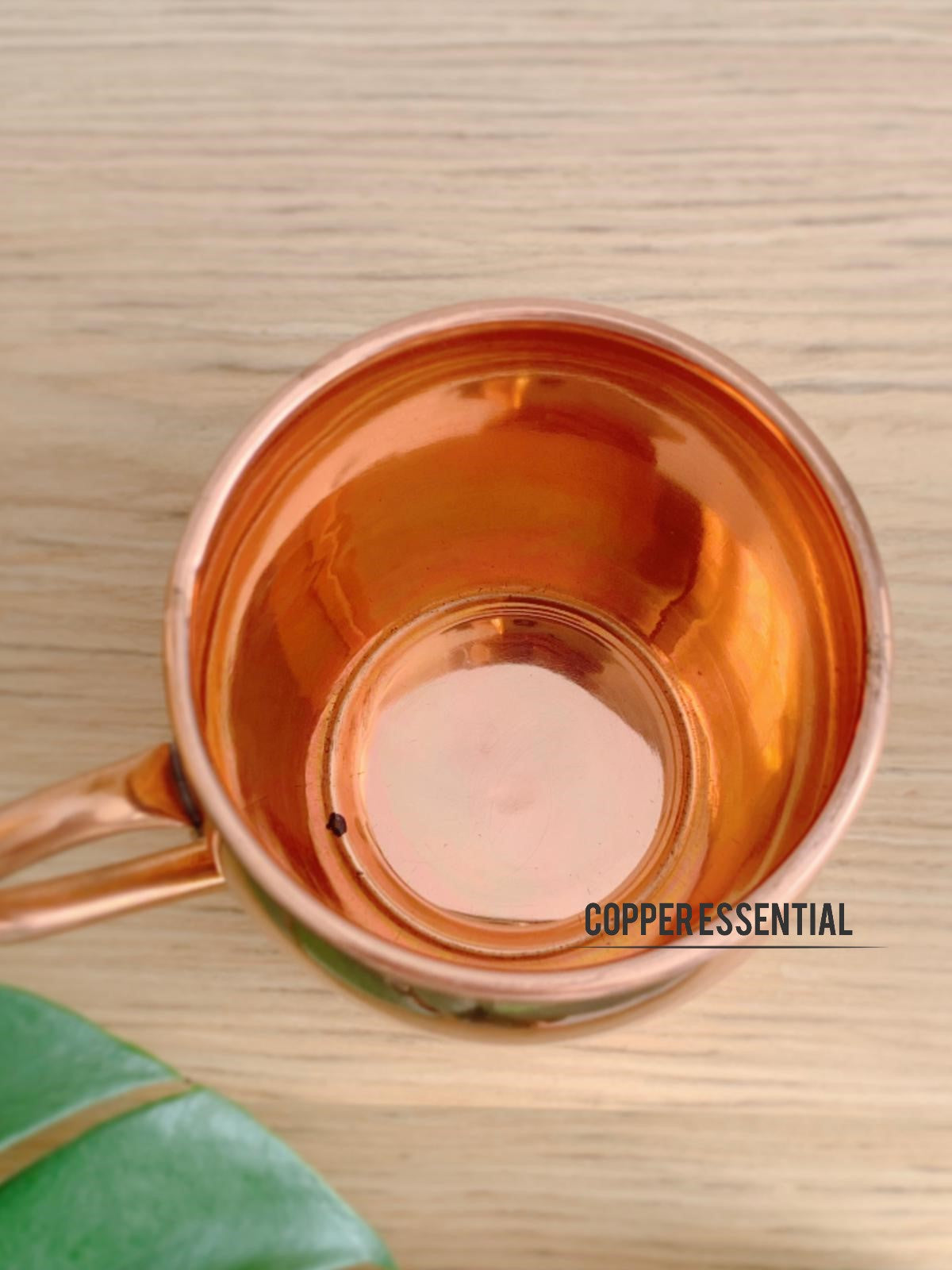 Handmade Hammered Copper Mug ( D shape handle)