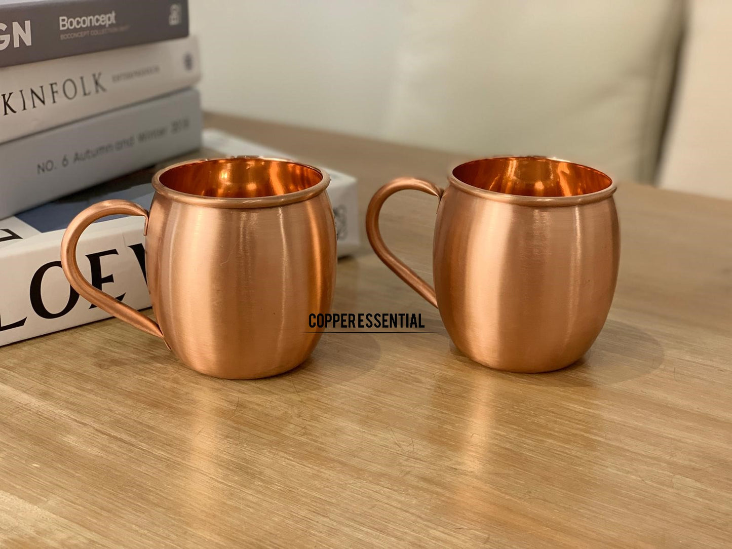 Handmade Plain Copper Mug (Matt Finish)