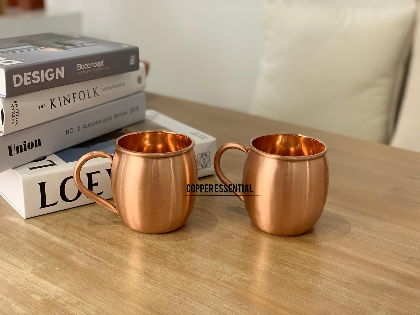 Handmade Plain Copper Mug (Matt Finish)