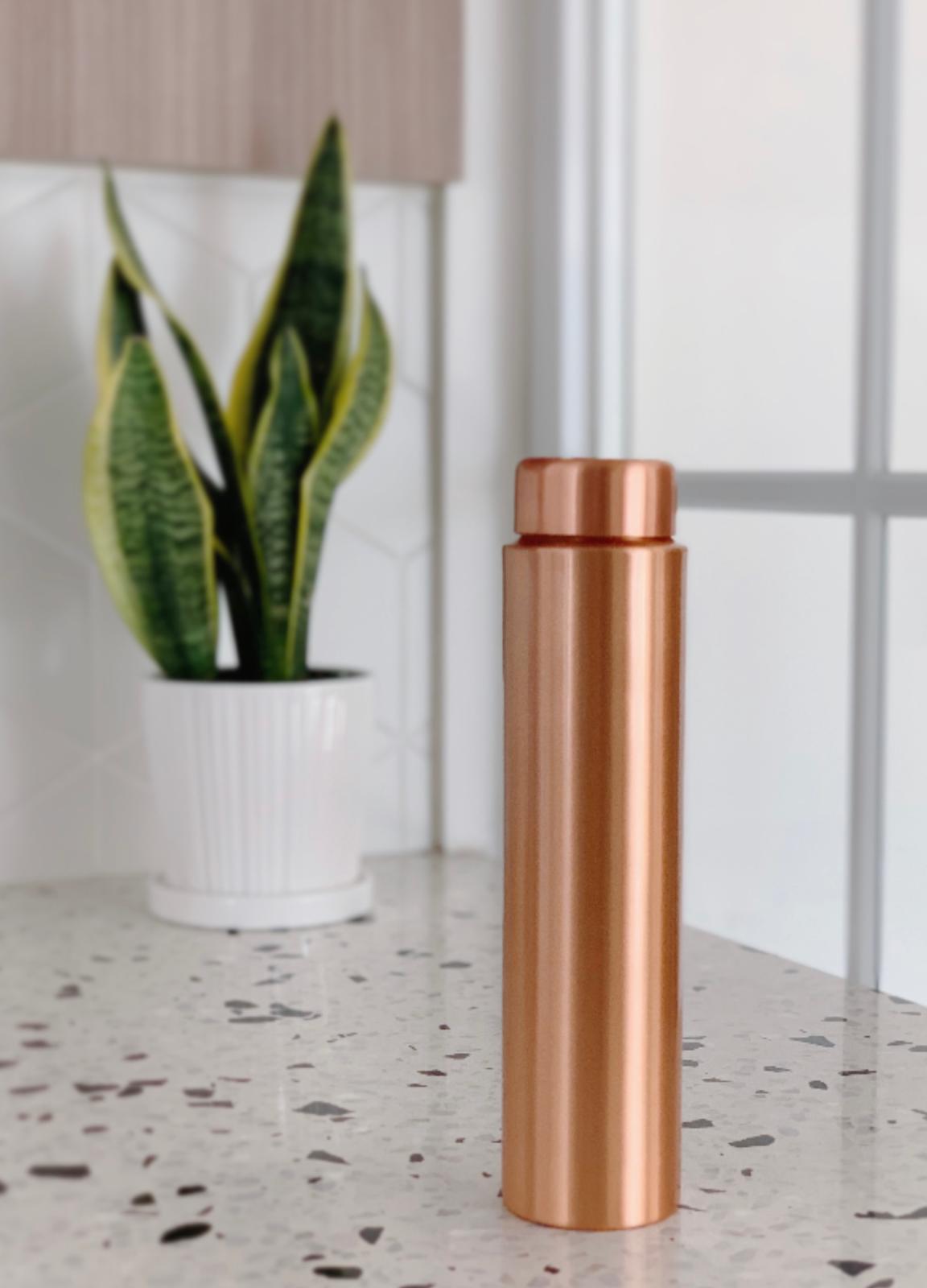 Handmade Copper Bottle (Straight Plain) - 900ml